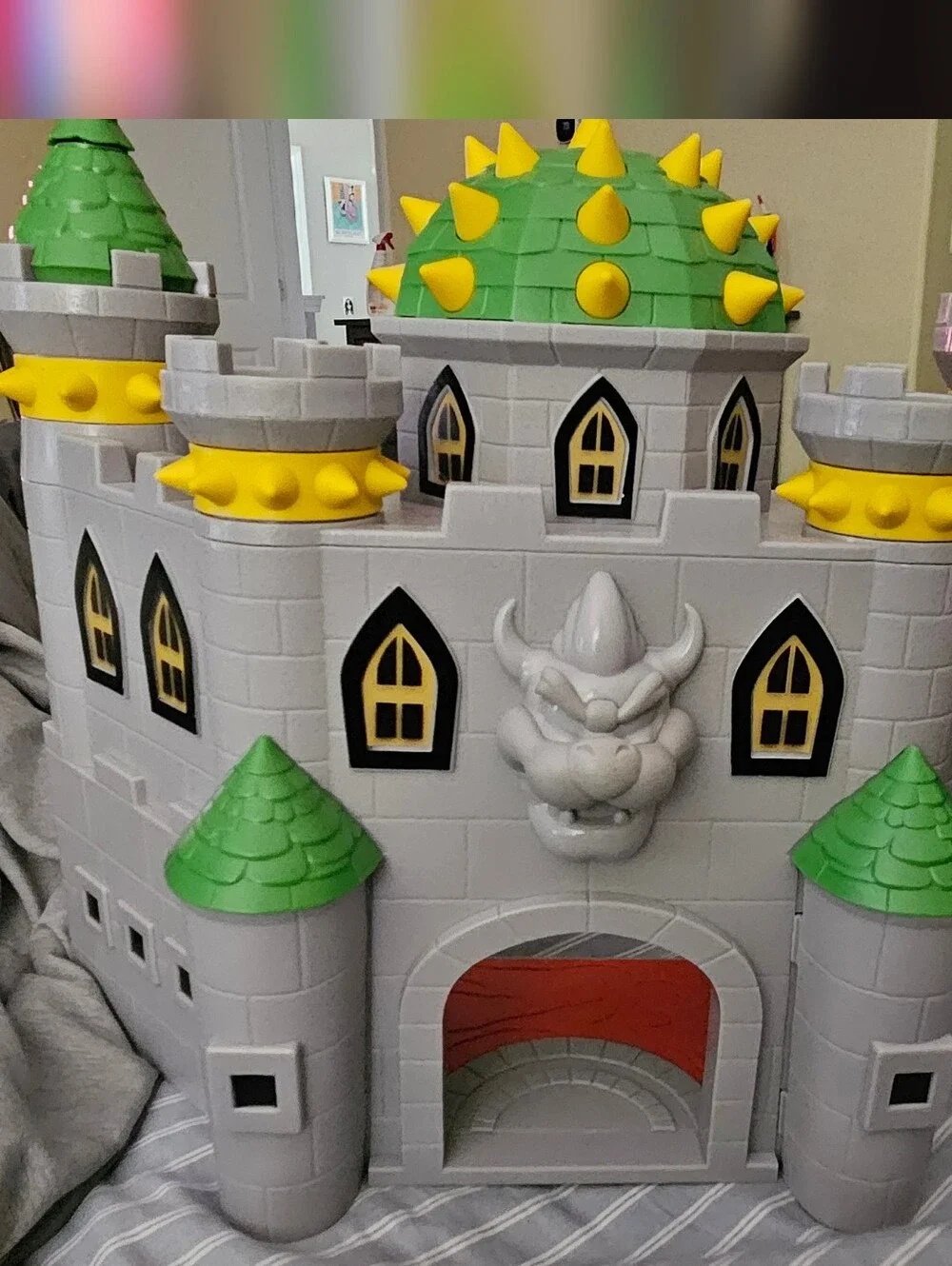 Donkey Kong Castle Playset Toy - Green and Gray Fantasy Castle